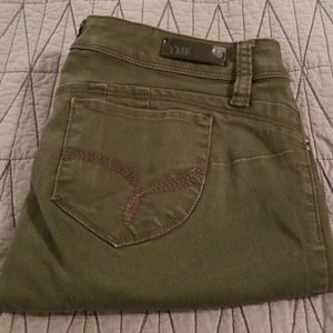 Olive skinny jeans